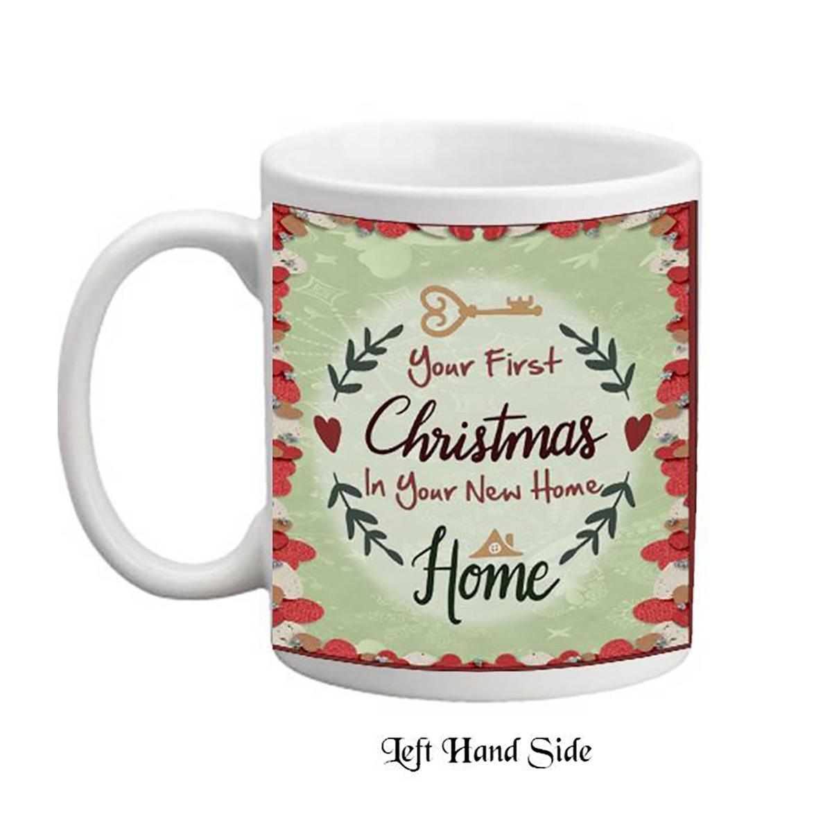 Personalsied Christmas Mug Gift - Key to Your New Home